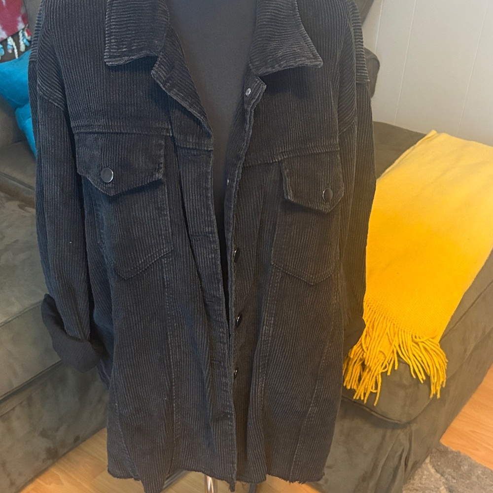 Deep Brown Corduroy Shirt Jacket